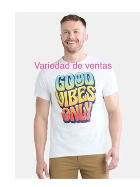Good Vibes Only White Graphic Tee - Men